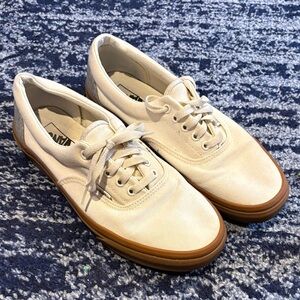 Vans Off-White Canvas Sneakers with Gum Sole